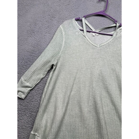 Umgee waffle knit tunic with hankie hem sx large - Picture 2 of 6